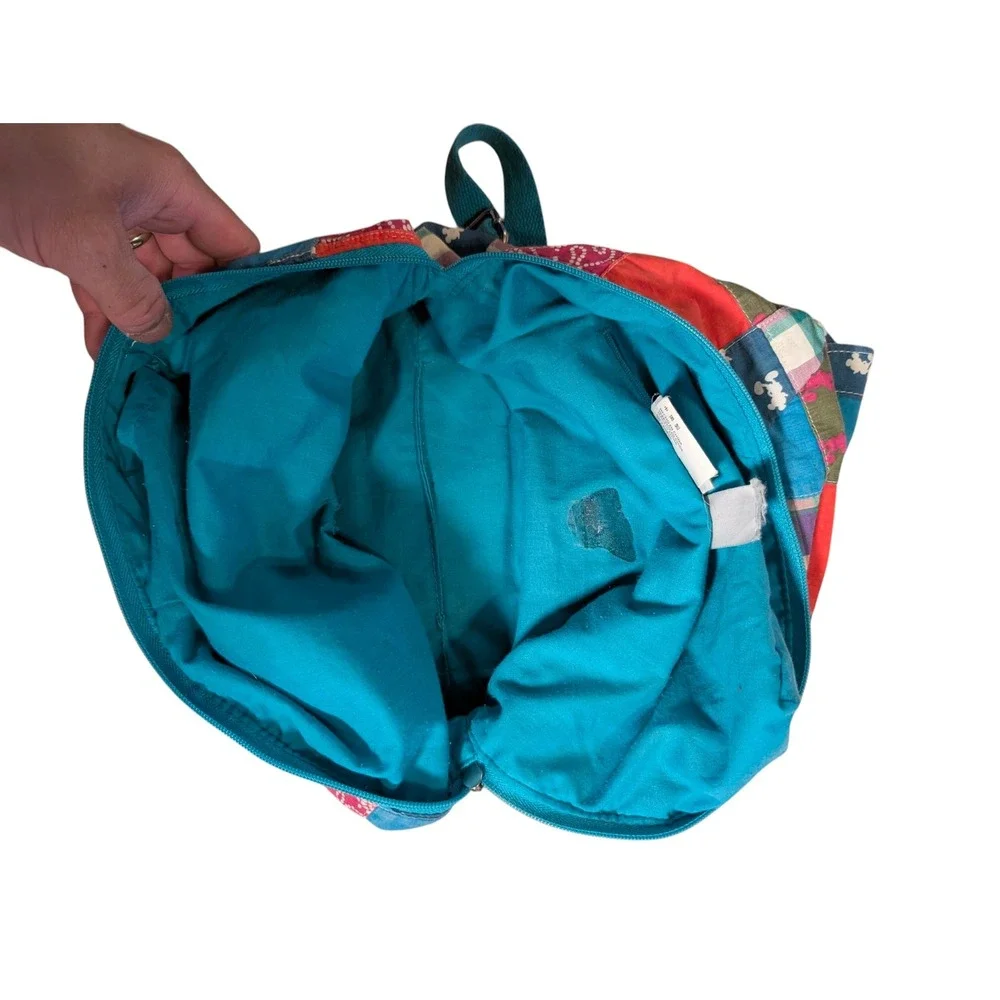 Disney Parks Mickey Mouse Patchwork Mini Backpack Multi Color Boho Bag